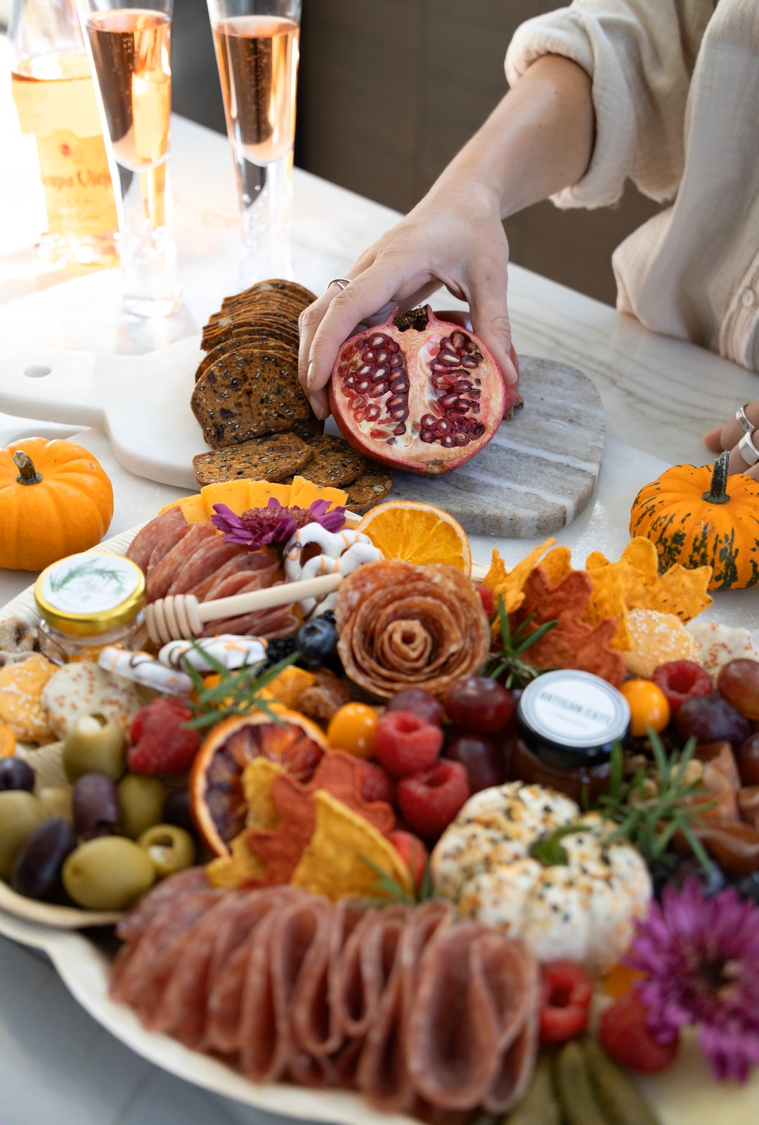 Thanksgiving Pumpkin Charcuterie Grazing Platter