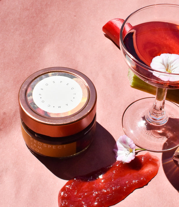 Rhubarb Preserves with Italian Red Wine Apéritif