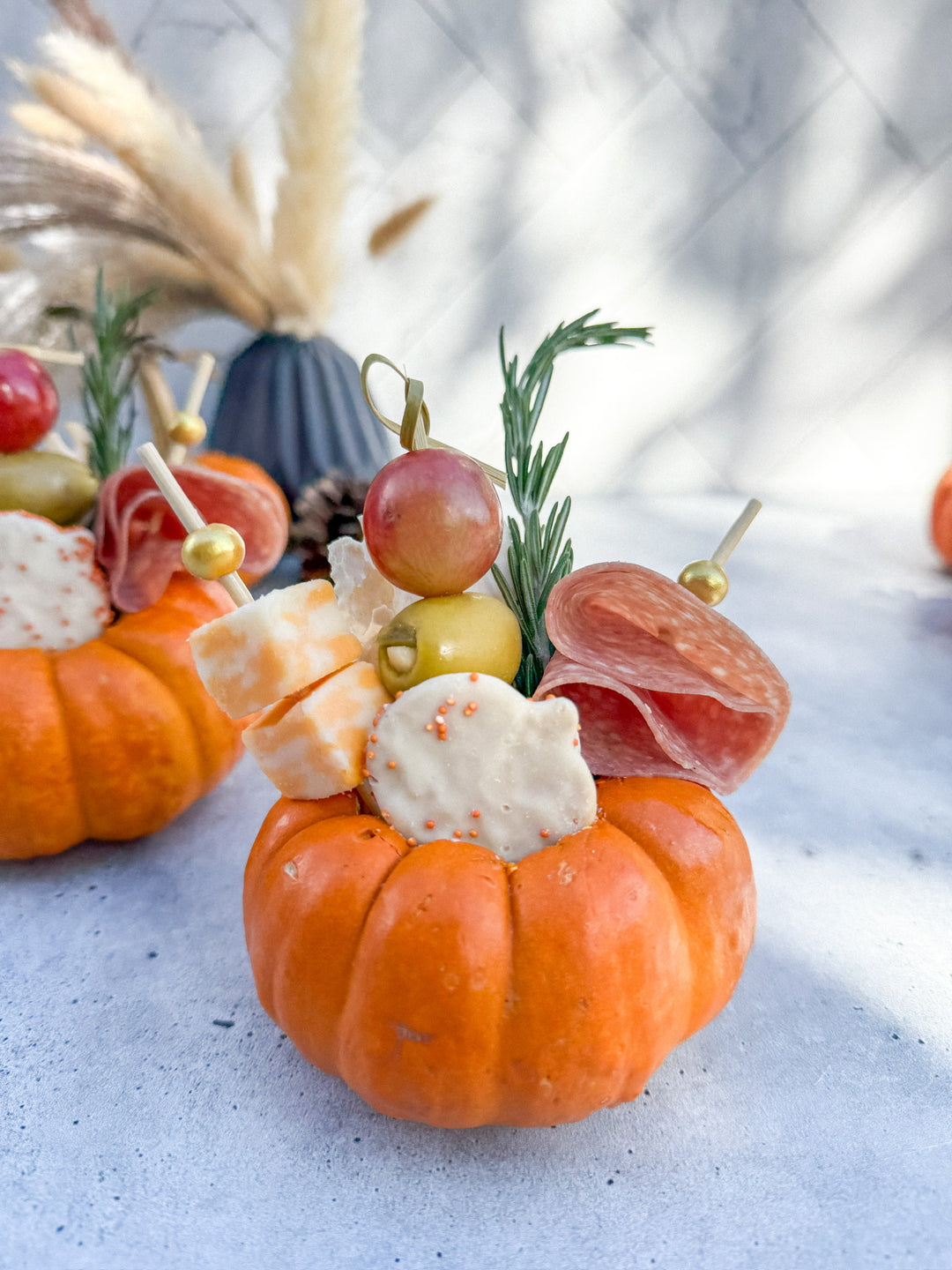 Mini Charcuterie Pumpkins