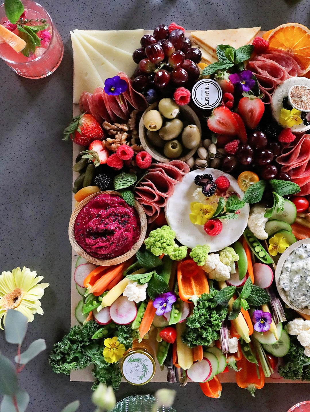 Charcuterie and Crudités Grazing Platter